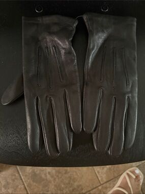 Michael Kors Black Leather Gloves